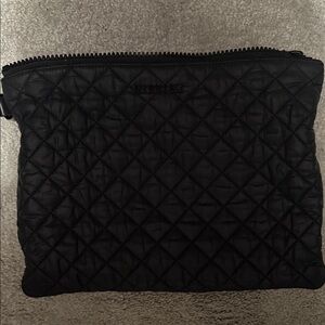 MZ Wallace large Quilted Black Pouch